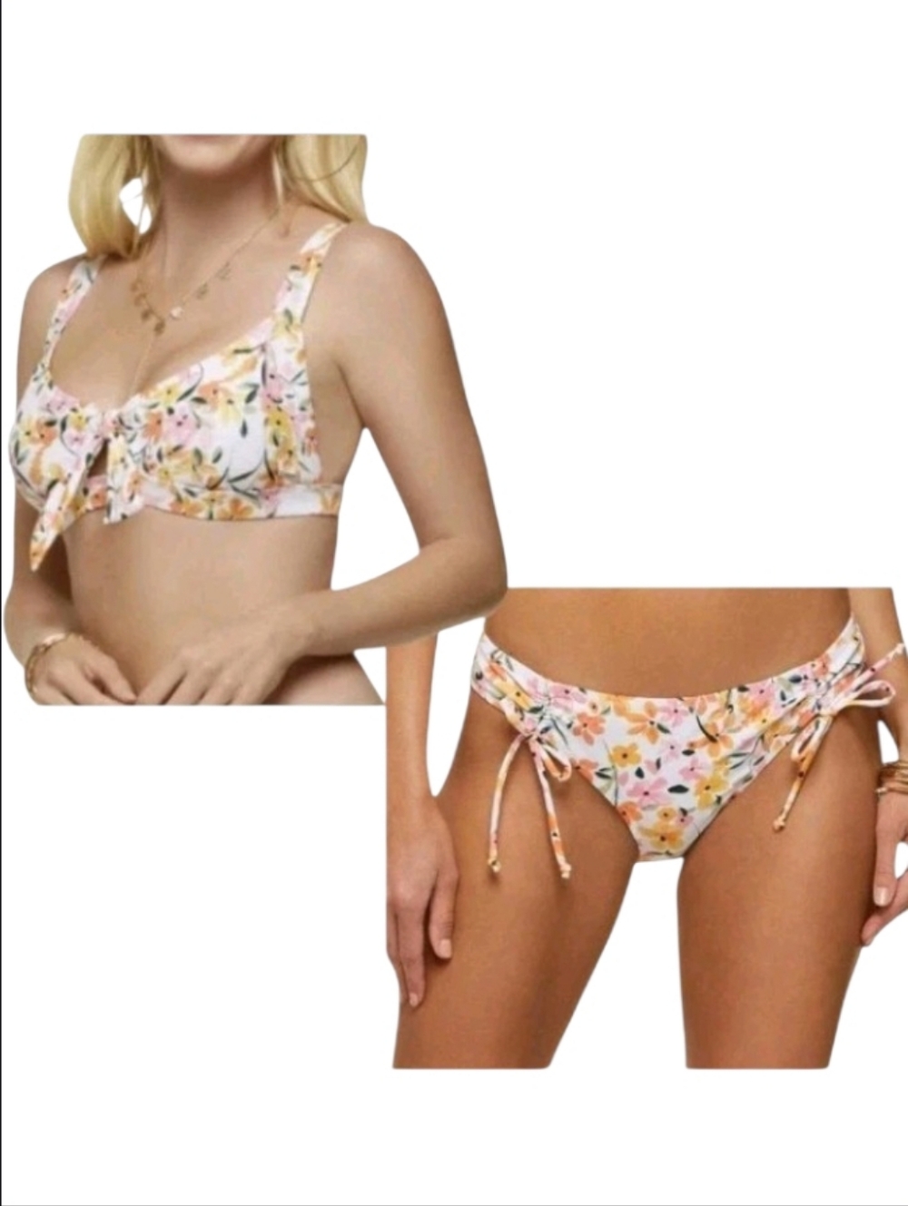 Jessica Simpson Summer Dreaming 2-PC Bikini Ditzy Floral Bunny Ears Hipster